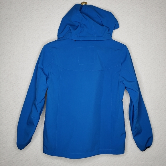 M2C Boys Blue Reflective Full Zip Removable Hood Rain Jacket Size 11 - Picture 5 of 9